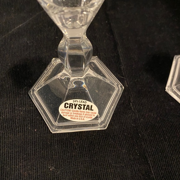Michael C. Fina Fifth Avenue Vintage 24% Lead Crystal Candle Holders (2) - Picture 2 of 5